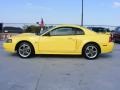 2002 Zinc Yellow Ford Mustang GT Coupe  photo #8