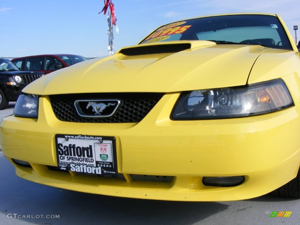 2002 Mustang GT Coupe - Zinc Yellow / Dark Charcoal photo #27