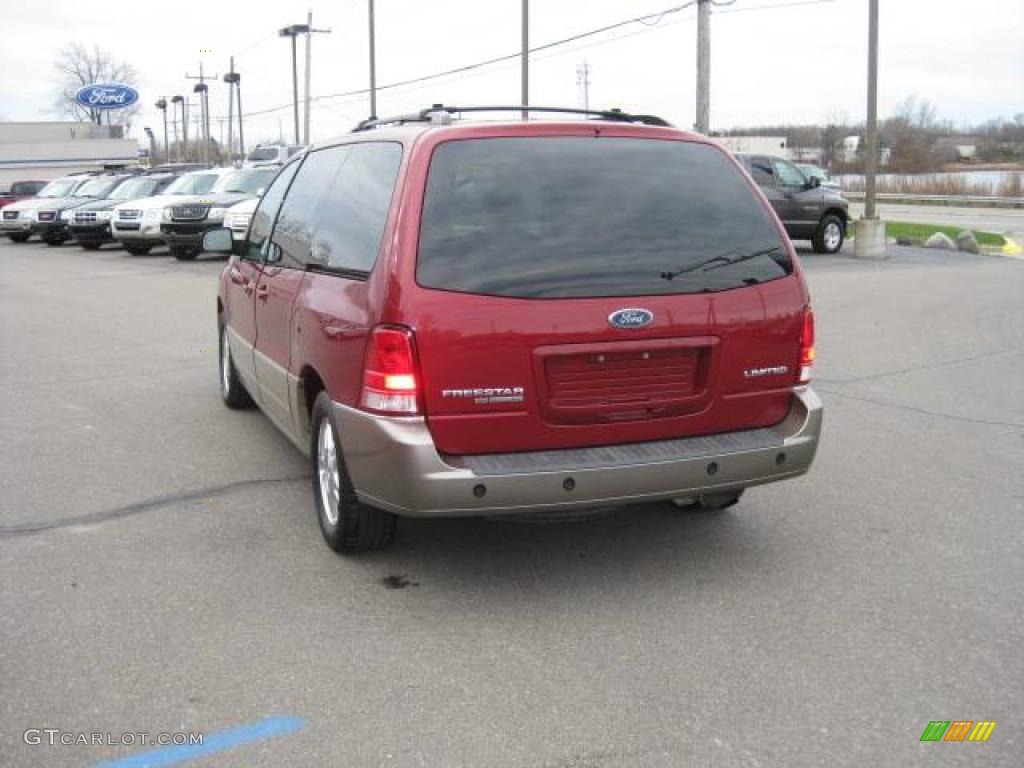 2004 Freestar Limited - Dark Toreador Red Metallic / Pebble Beige photo #7