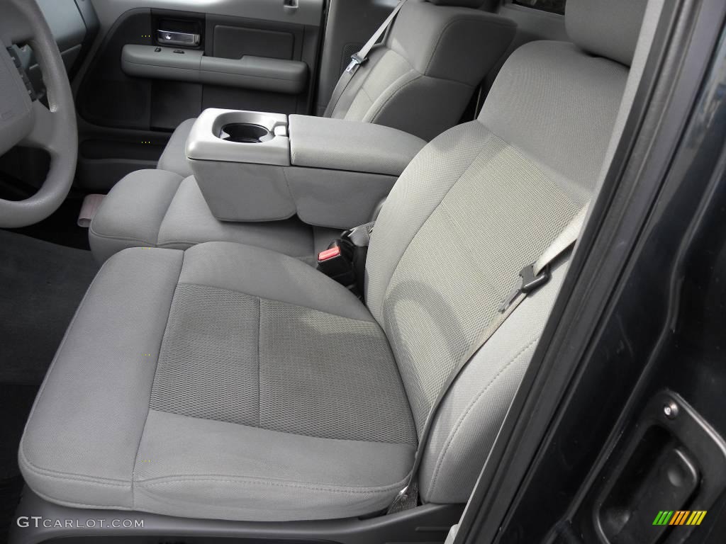 2005 F150 XLT Regular Cab 4x4 - Aspen Green Metallic / Medium Flint Grey photo #5