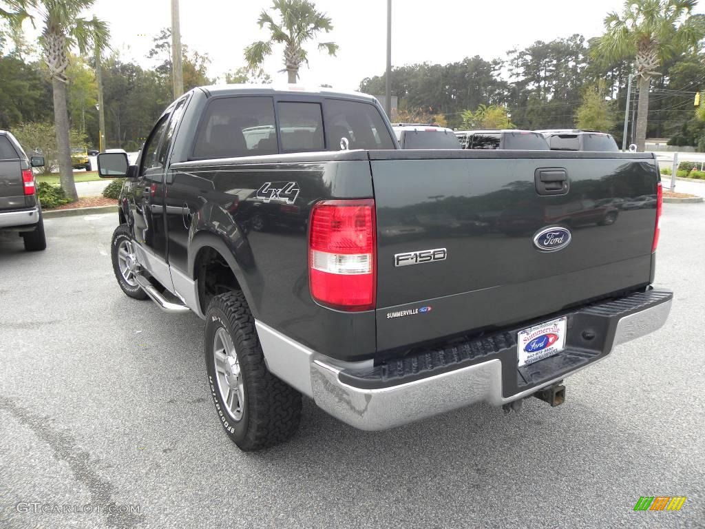 2005 F150 XLT Regular Cab 4x4 - Aspen Green Metallic / Medium Flint Grey photo #13