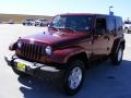 2007 Red Rock Crystal Pearl Jeep Wrangler Unlimited Sahara 4x4  photo #1