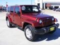 2007 Red Rock Crystal Pearl Jeep Wrangler Unlimited Sahara 4x4  photo #4