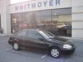 2000 Flamenco Black Pearl Honda Civic EX Coupe  photo #1