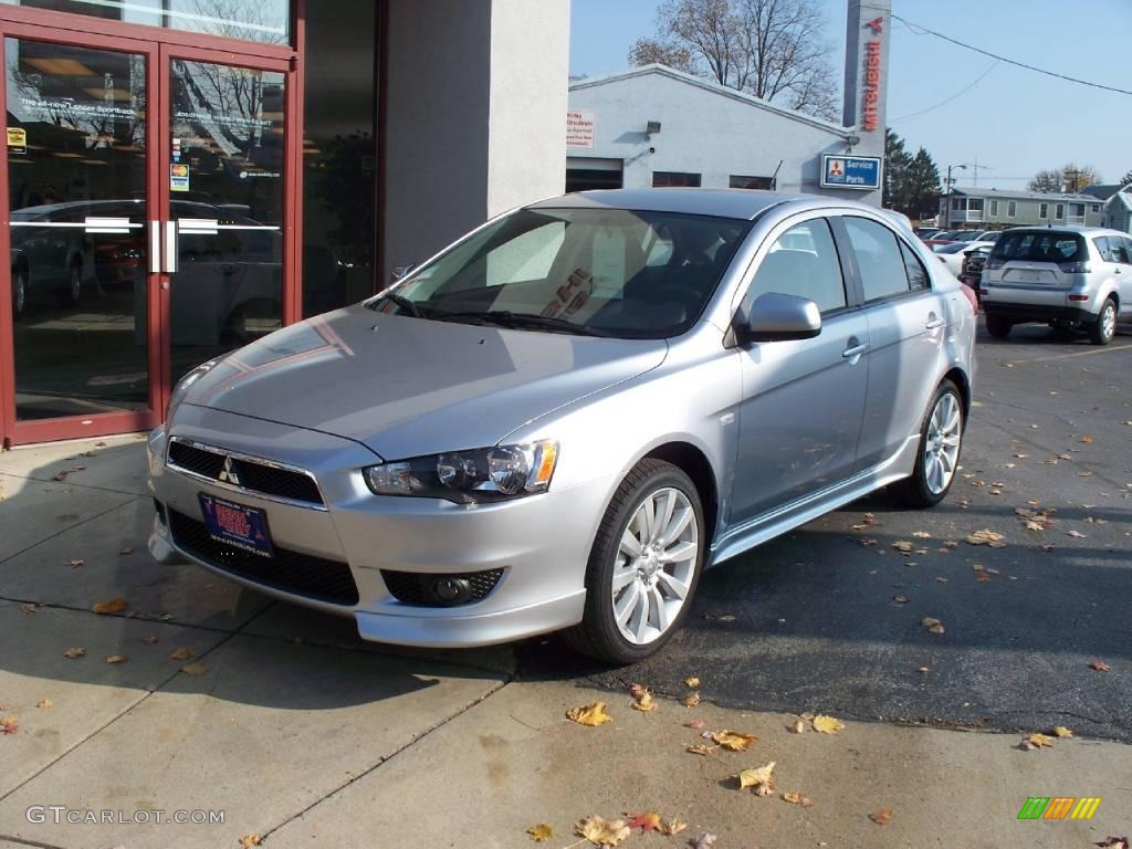 2010 Lancer Sportback GTS - Apex Silver Metallic / Black photo #1