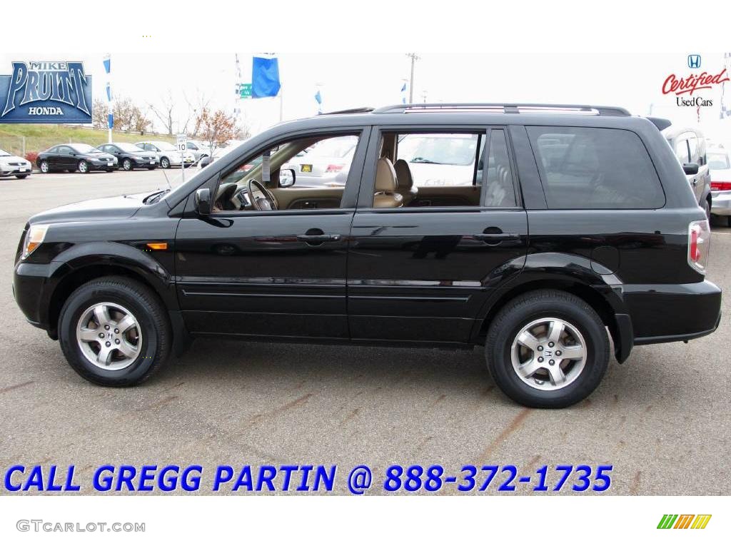 2007 Pilot EX-L 4WD - Formal Black / Saddle photo #1