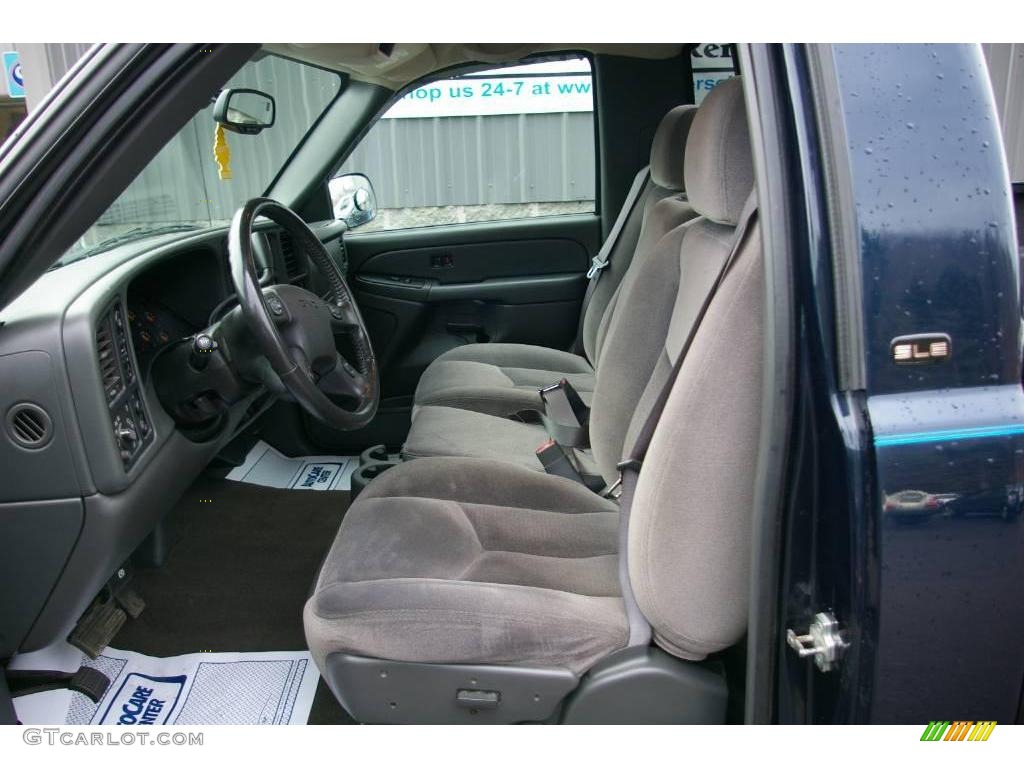 2006 Sierra 1500 SLE Regular Cab 4x4 - Deep Blue Metallic / Dark Pewter photo #3