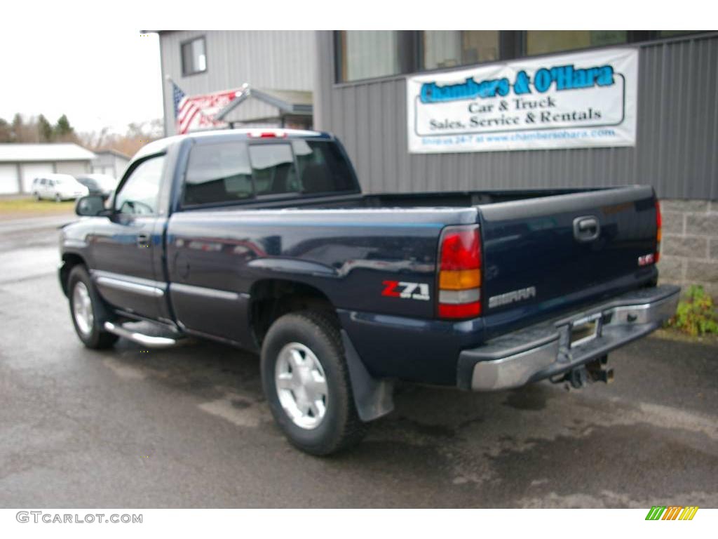 2006 Sierra 1500 SLE Regular Cab 4x4 - Deep Blue Metallic / Dark Pewter photo #9