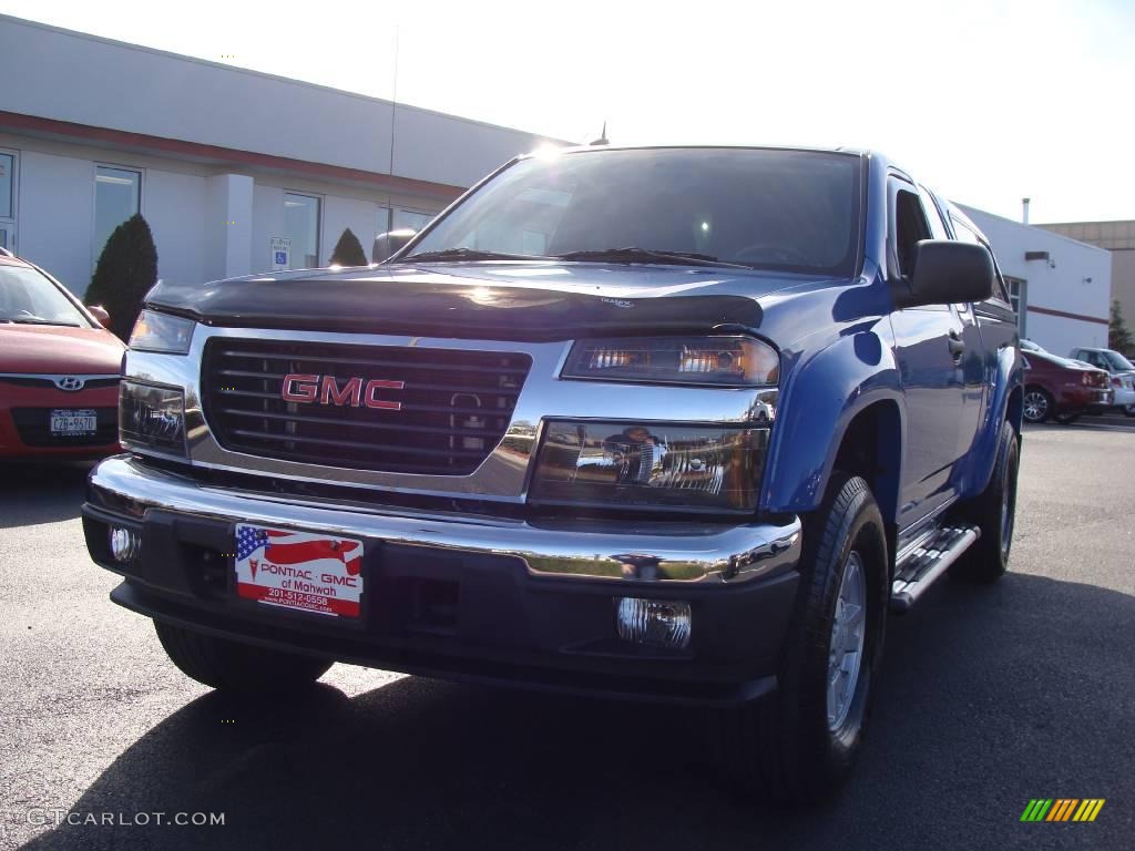 2008 Canyon SLE Extended Cab 4x4 - Sport Blue / Ebony photo #1