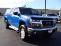 2008 Sport Blue GMC Canyon SLE Extended Cab 4x4  photo #3