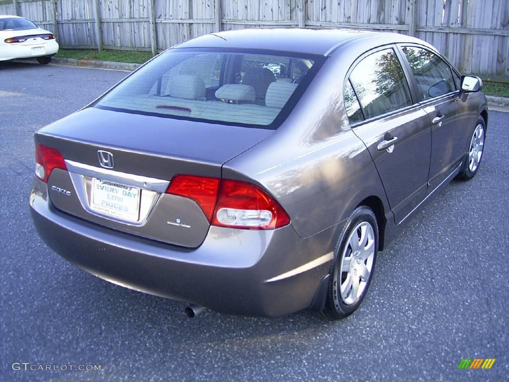 2010 Civic LX Sedan - Urban Titanium Metallic / Gray photo #4