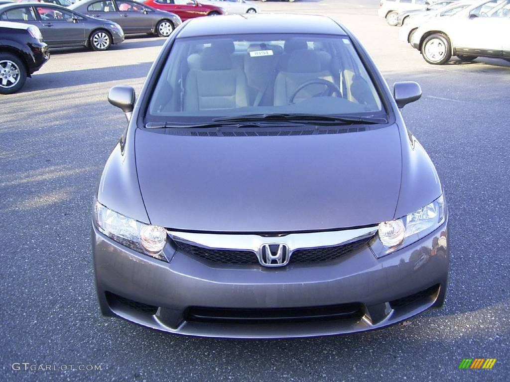 2010 Civic LX Sedan - Urban Titanium Metallic / Gray photo #6