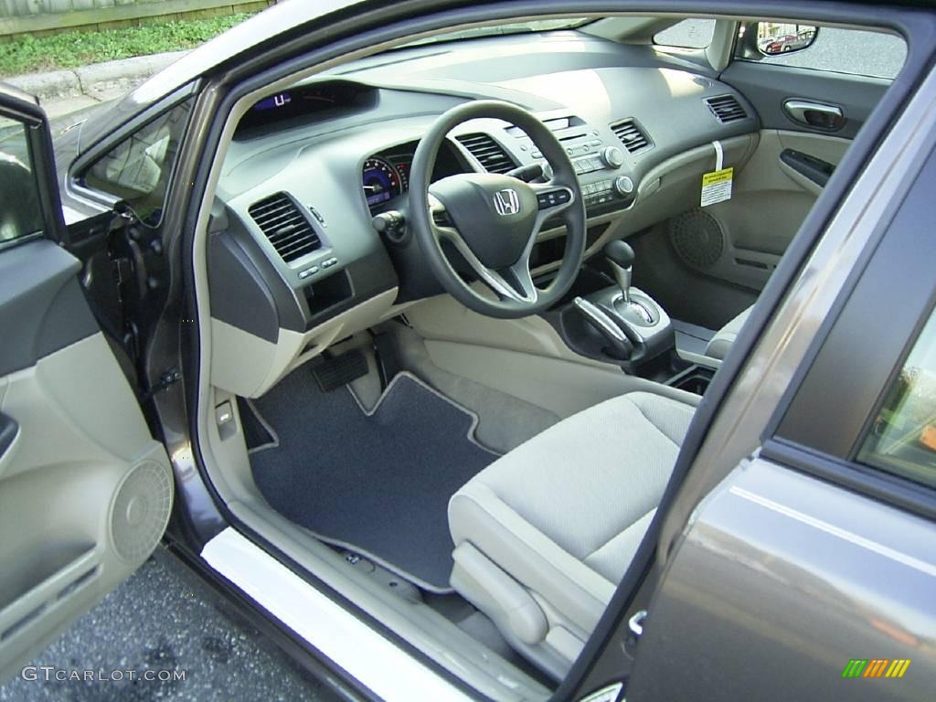 2010 Civic LX Sedan - Urban Titanium Metallic / Gray photo #29