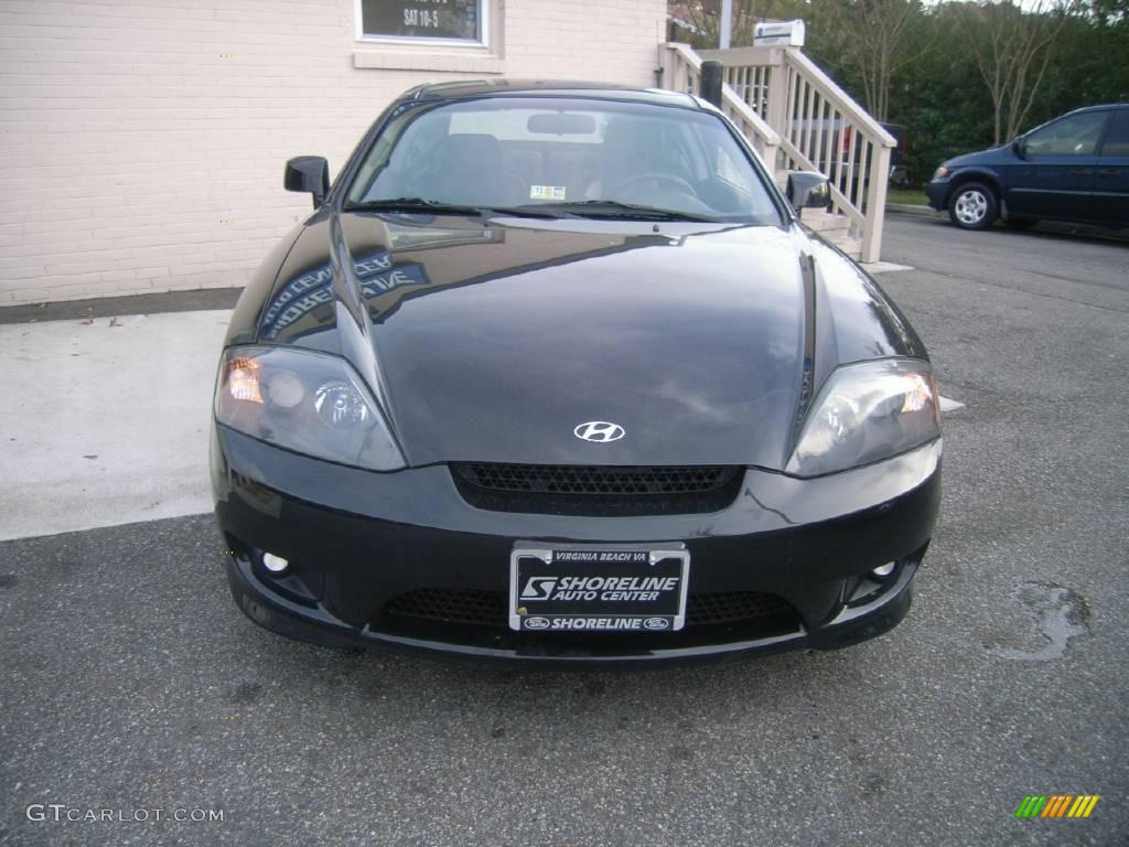 2006 Tiburon GT - Obsidian Black / Black photo #1