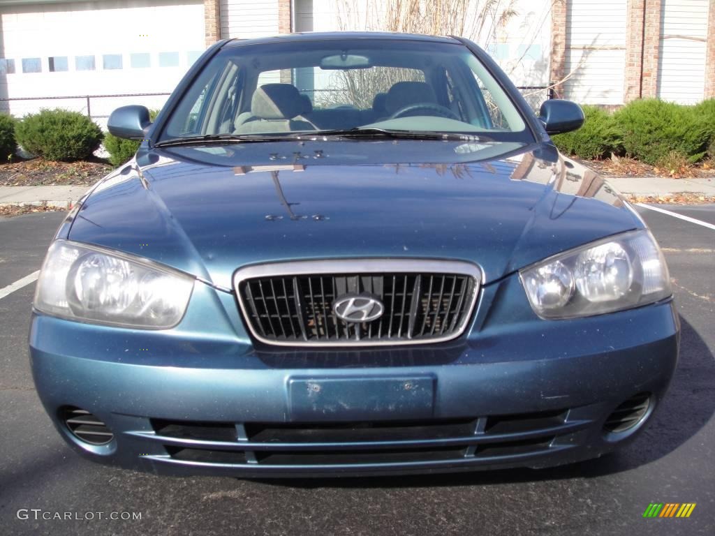 2001 Elantra GLS - Ocean Blue / Beige photo #2