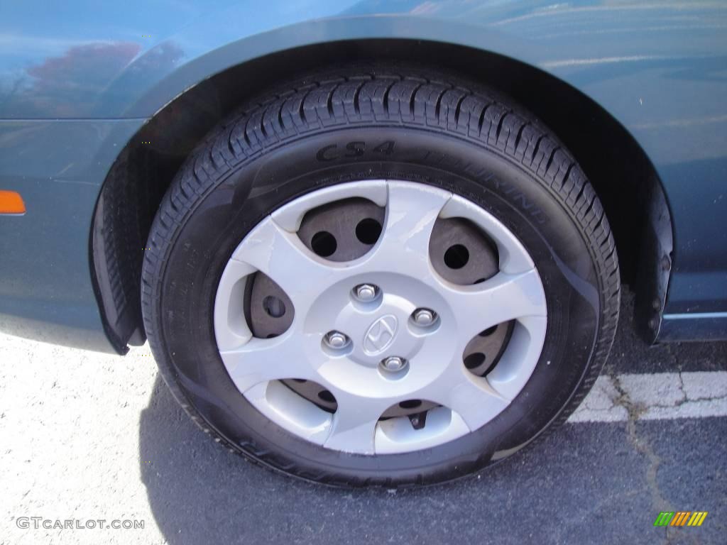 2001 Elantra GLS - Ocean Blue / Beige photo #8