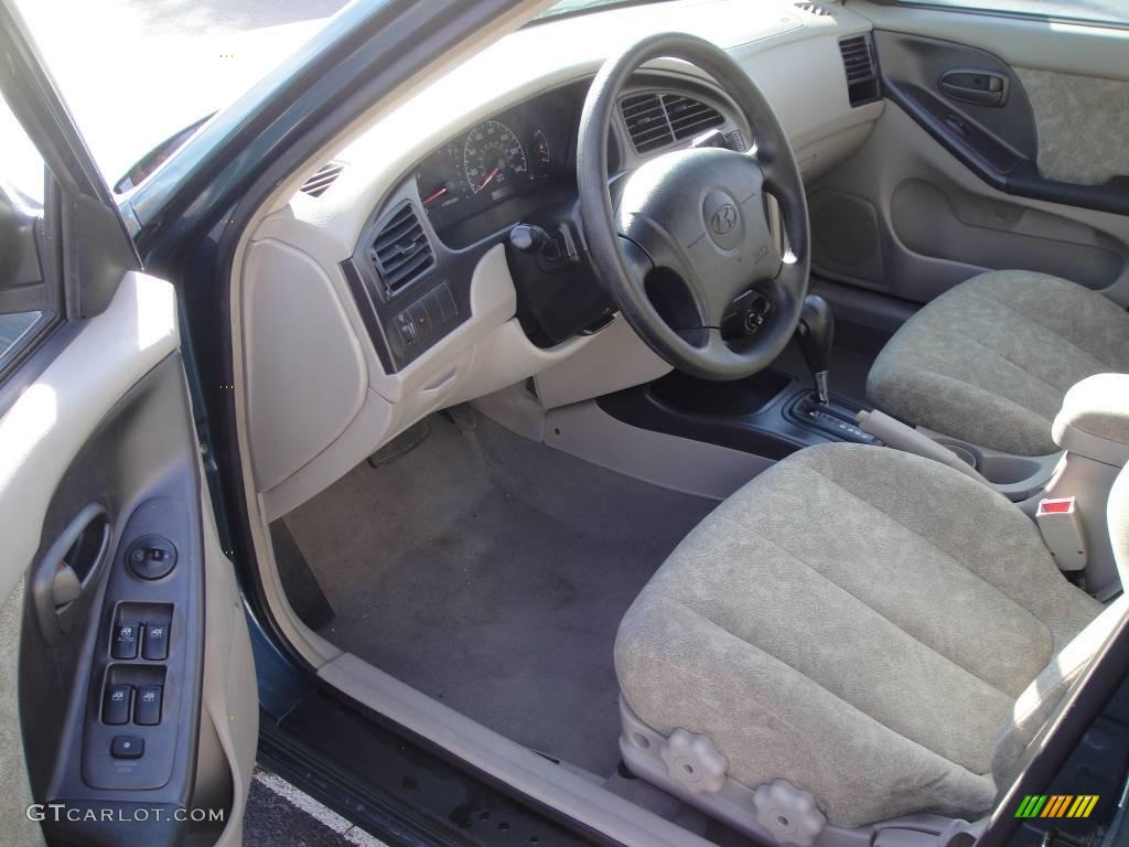 2001 Elantra GLS - Ocean Blue / Beige photo #11