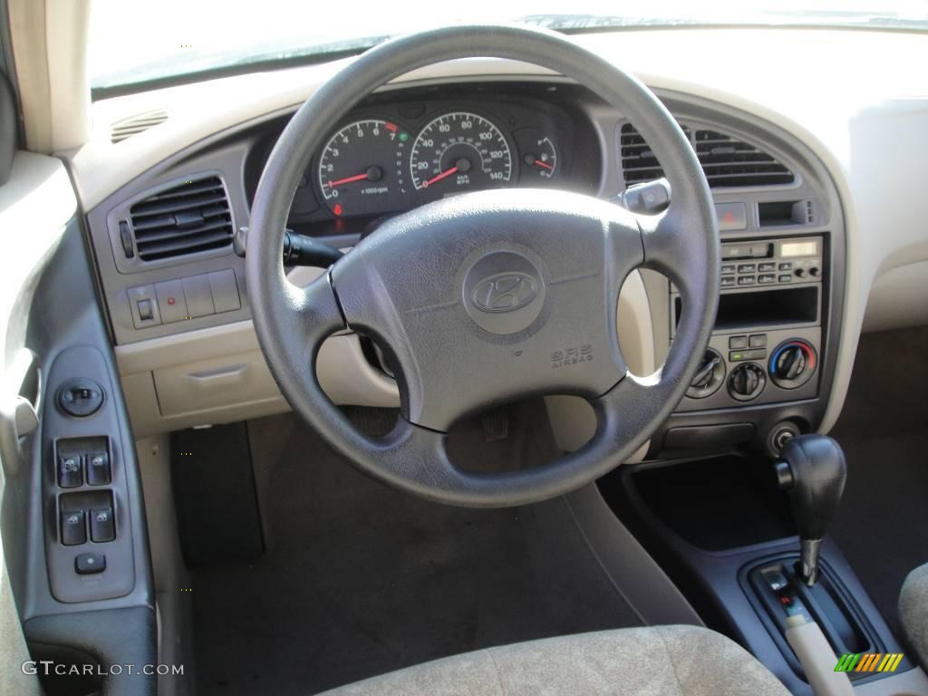 2001 Elantra GLS - Ocean Blue / Beige photo #12