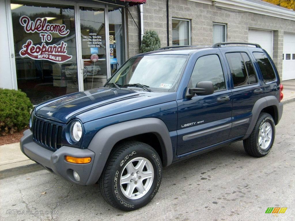 2003 Liberty Sport 4x4 - Patriot Blue Pearl / Dark Slate Gray photo #1