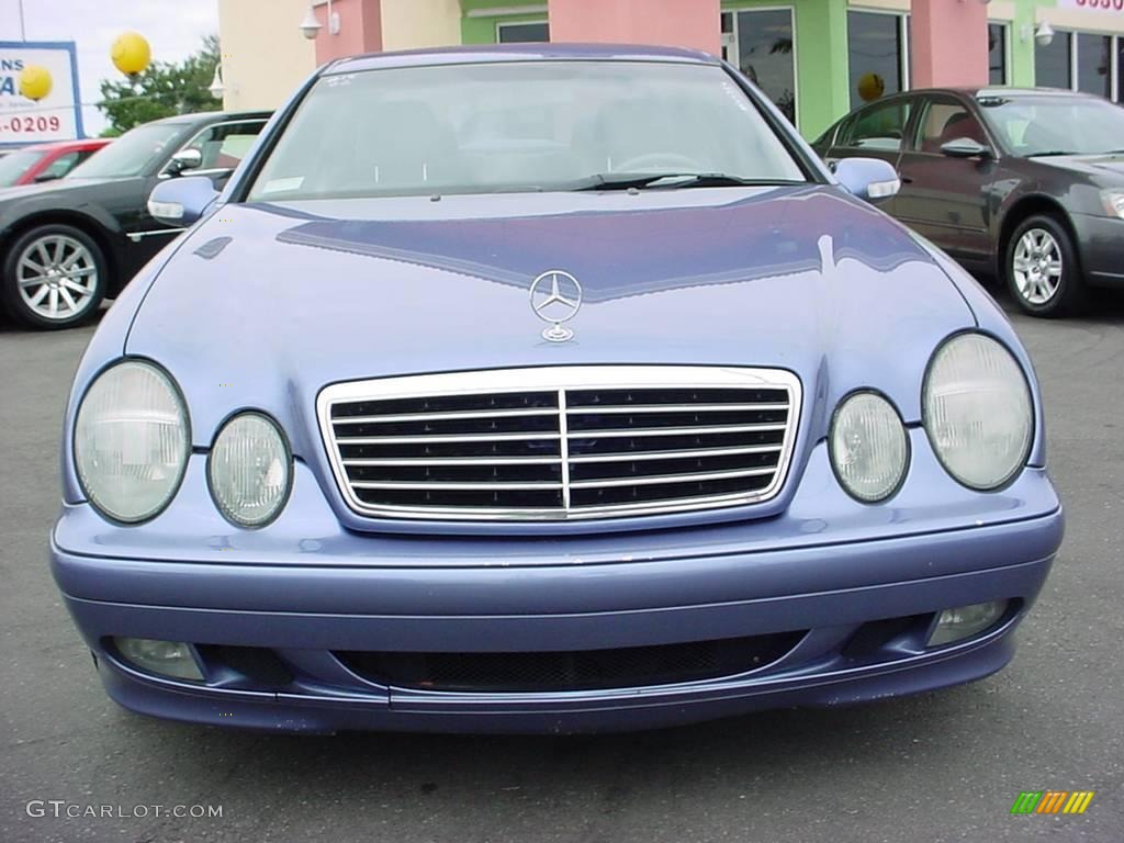 2002 CLK 320 Coupe - Quartz Blue Metallic / Ash photo #8