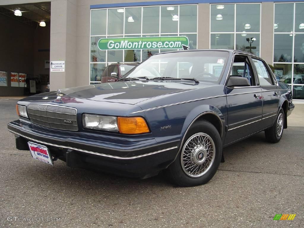 1990 Dark Sapphire Blue Metallic Buick Century Limited Sedan 21767601