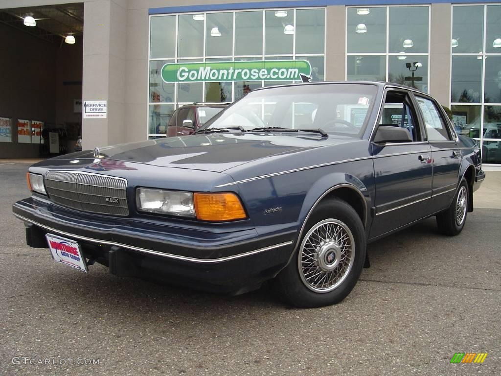 1990 Century Limited Sedan - Dark Sapphire Blue Metallic / Blue photo #1