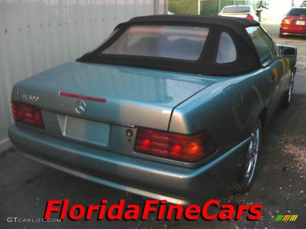 1992 SL 500 Roadster - Teal Blue Metallic / Parchment photo #2