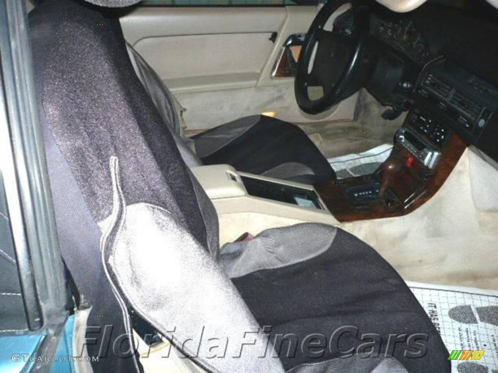 1992 SL 500 Roadster - Teal Blue Metallic / Parchment photo #4