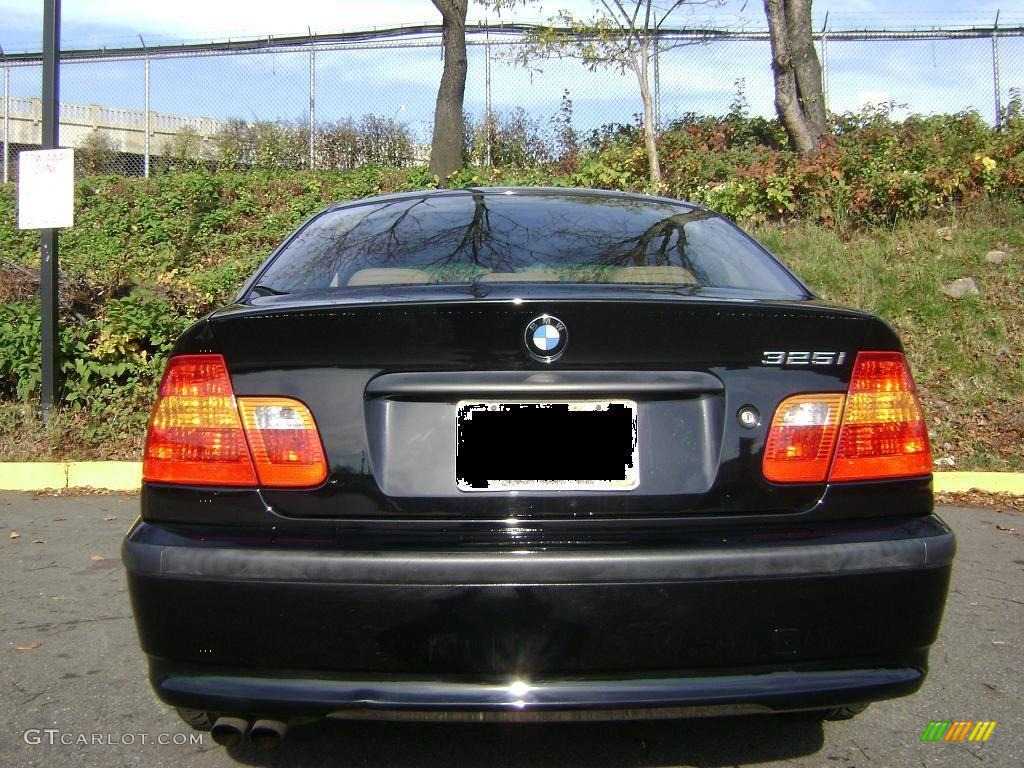 2003 3 Series 325i Sedan - Jet Black / Natural Brown photo #8