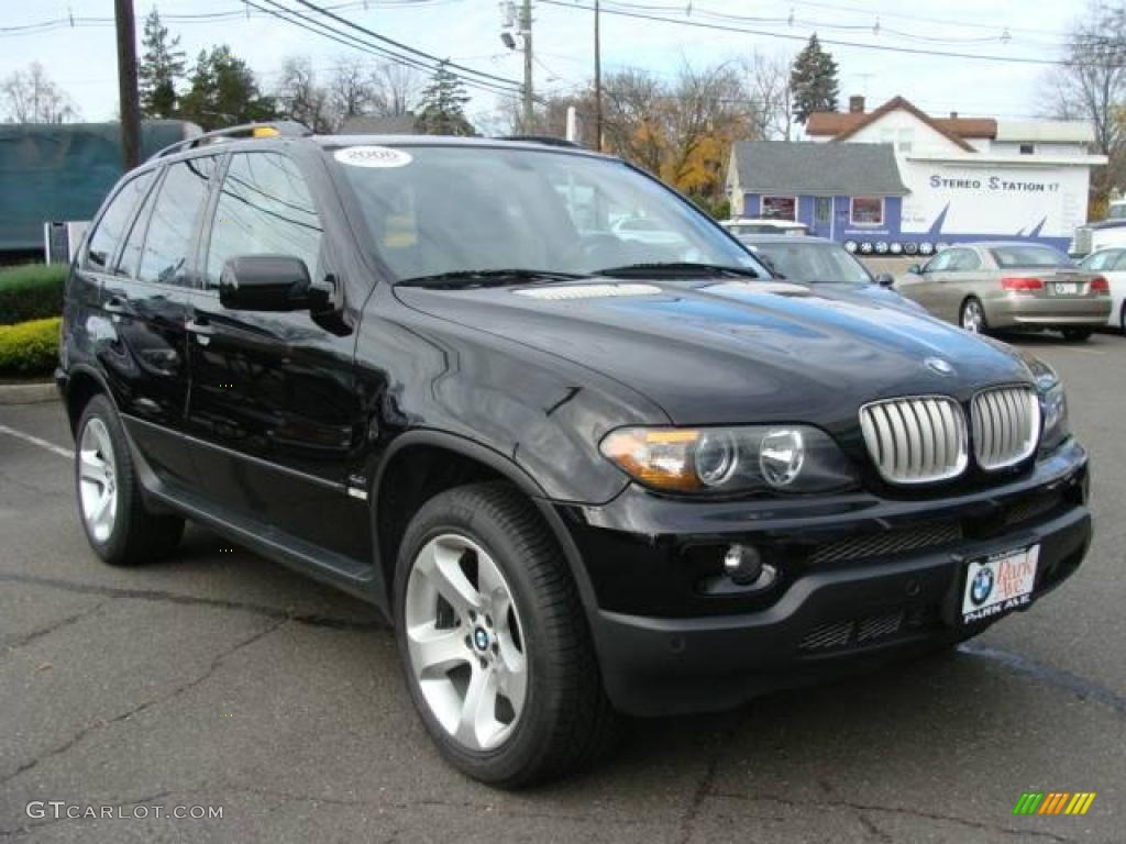 2006 X5 4.4i - Jet Black / Beige photo #2