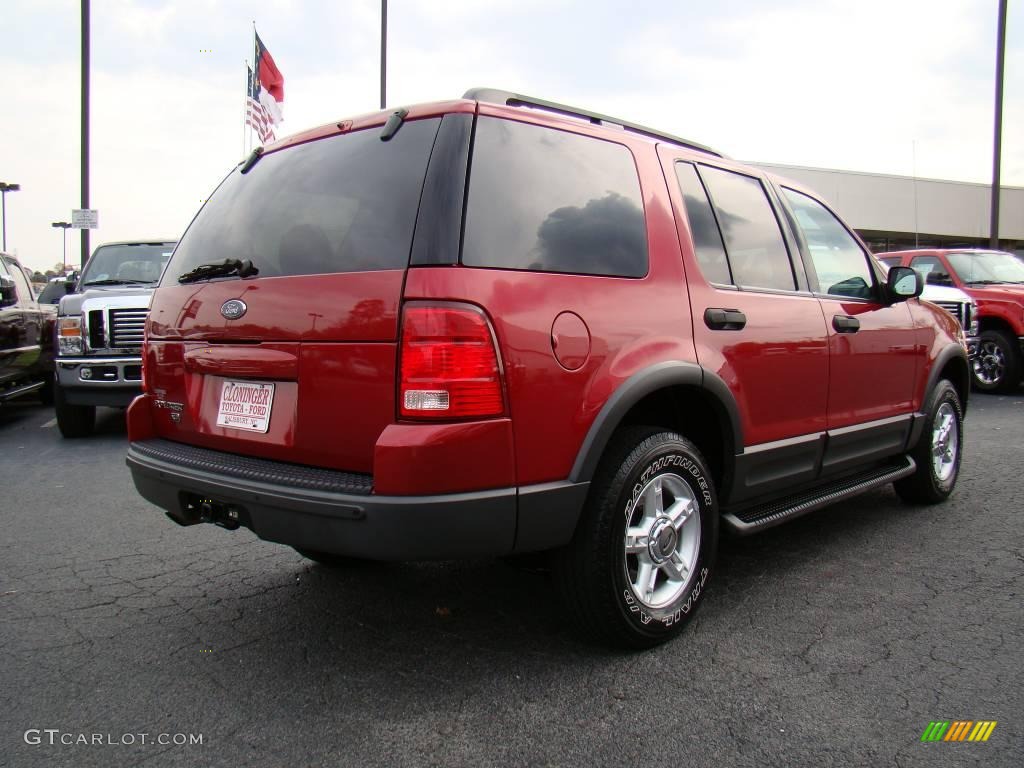 2003 Explorer XLT 4x4 - Redfire Metallic / Graphite Grey photo #3