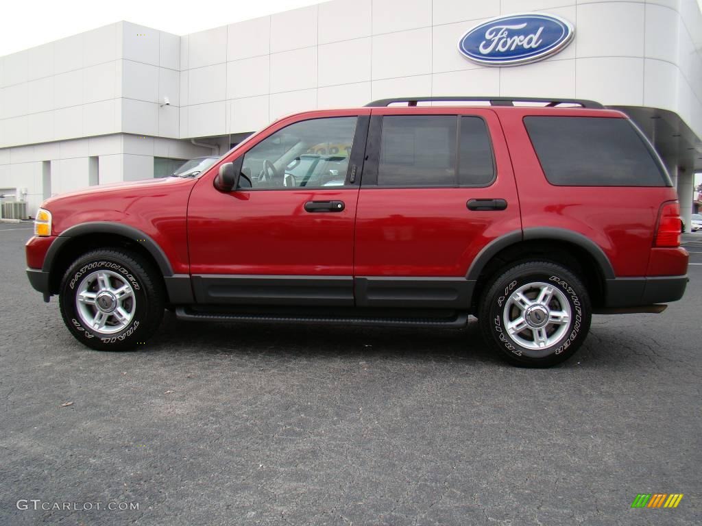 2003 Explorer XLT 4x4 - Redfire Metallic / Graphite Grey photo #5