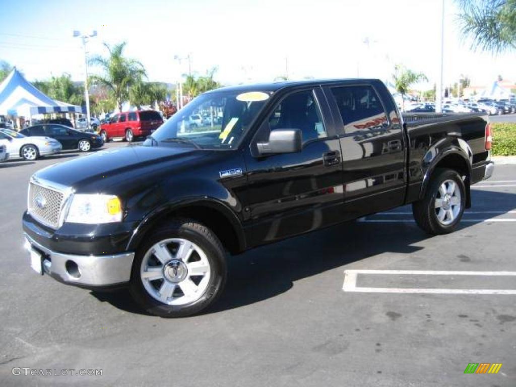 2006 F150 Lariat SuperCrew - Black / Black photo #3