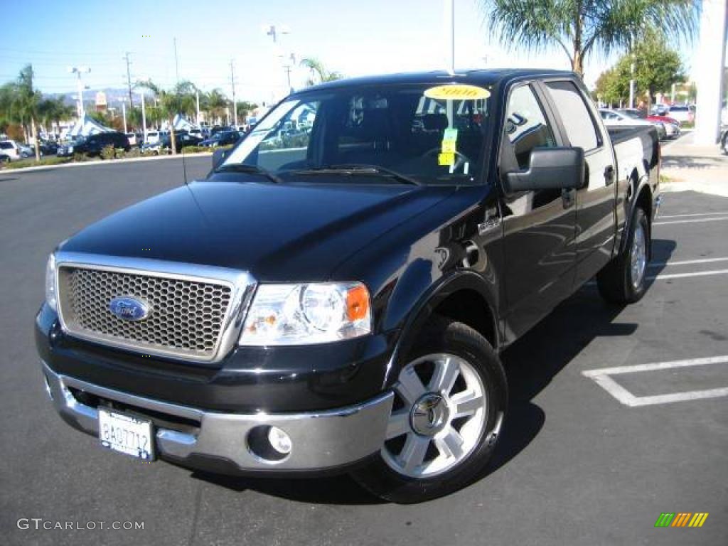 2006 F150 Lariat SuperCrew - Black / Black photo #4