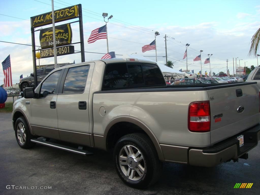 2006 F150 Lariat SuperCrew - Smokestone Metallic / Tan photo #7