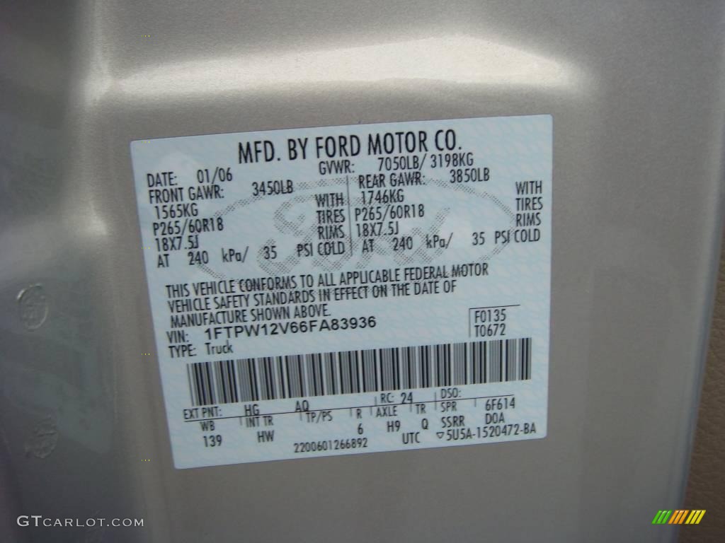 2006 F150 Lariat SuperCrew - Smokestone Metallic / Tan photo #20