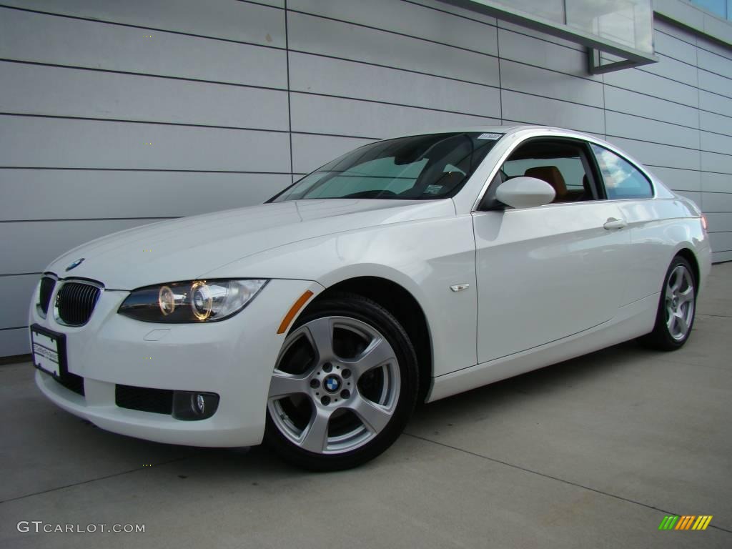 2007 3 Series 328xi Coupe - Alpine White / Saddle Brown/Black photo #1