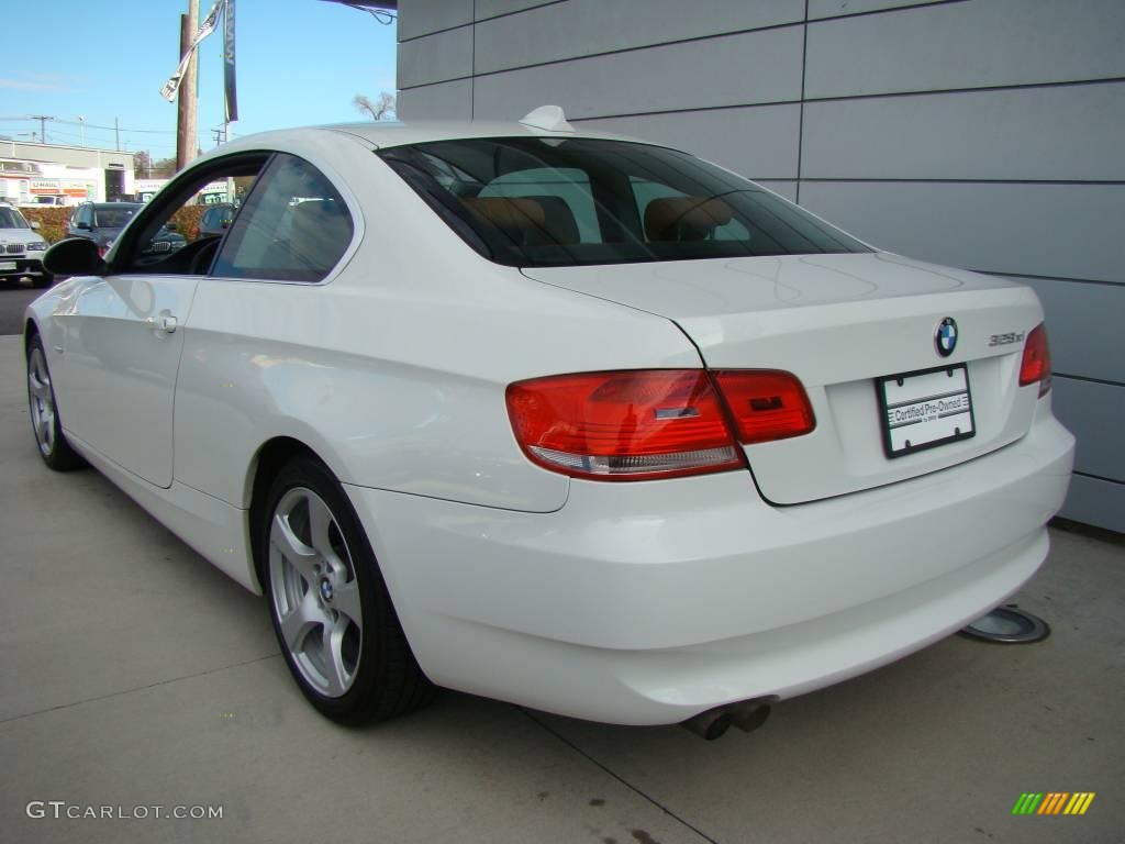 2007 3 Series 328xi Coupe - Alpine White / Saddle Brown/Black photo #4