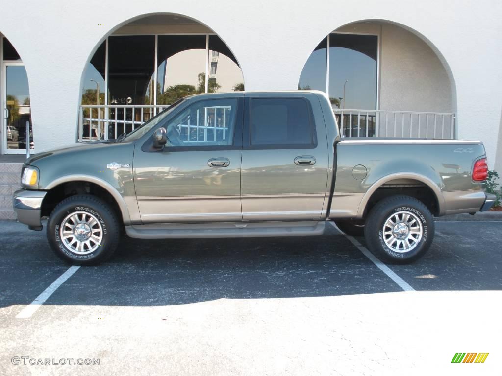 2002 F150 King Ranch SuperCrew 4x4 - Estate Green Metallic / Castano Brown Leather photo #19