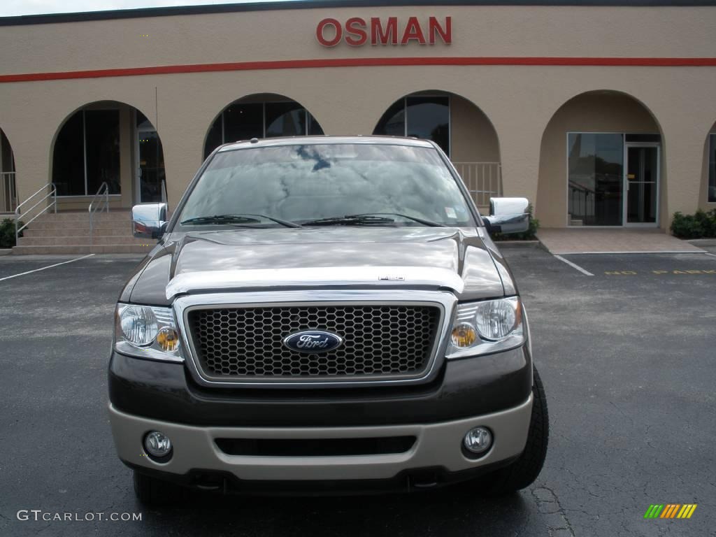 2007 F150 Lariat SuperCrew 4x4 - Dark Stone Metallic / Tan photo #2