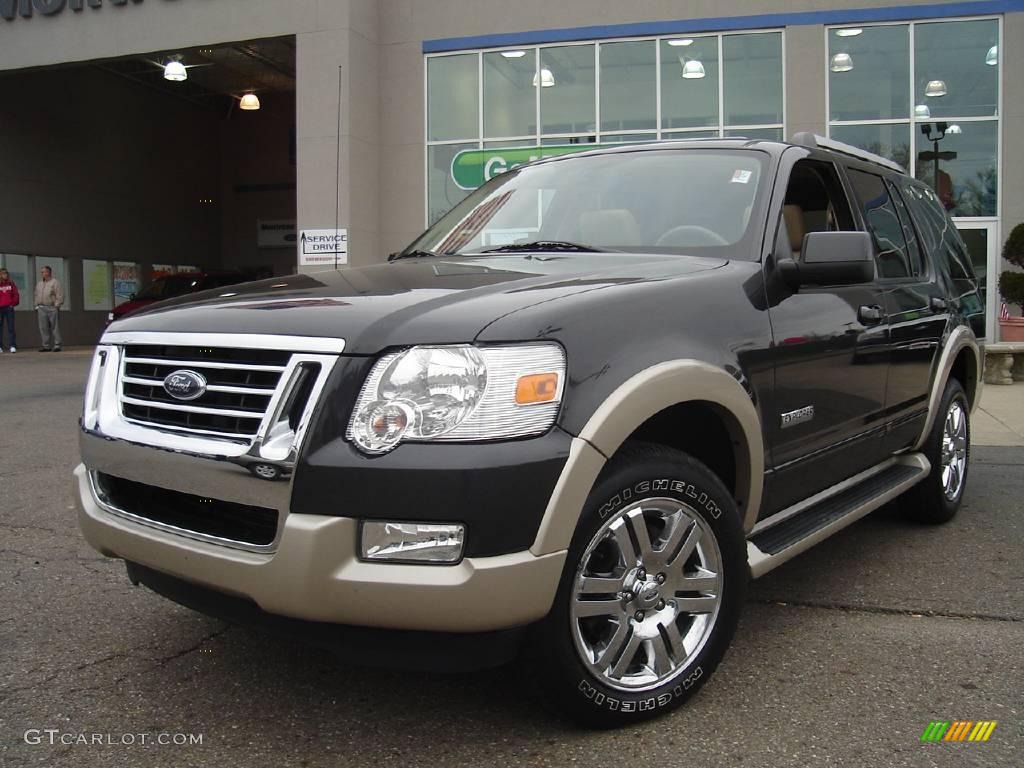 2007 Explorer Eddie Bauer 4x4 - Carbon Metallic / Camel photo #1