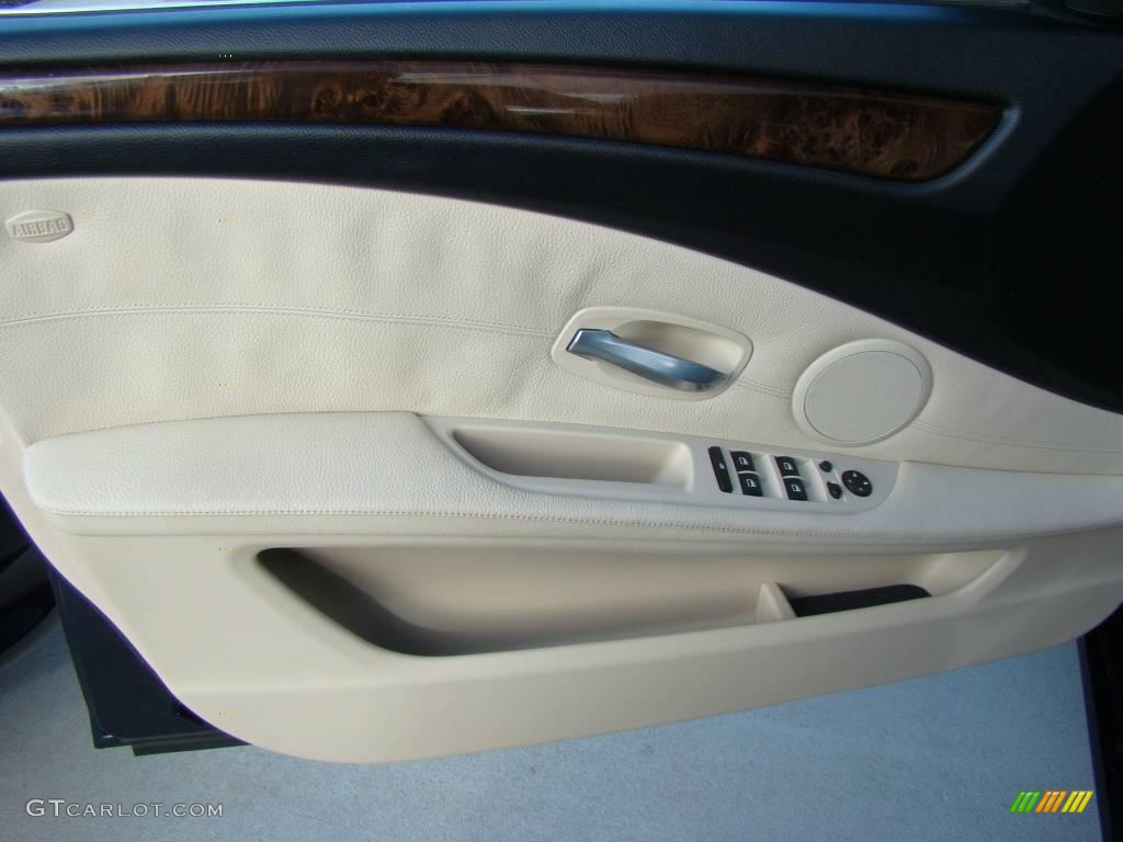 2008 5 Series 528i Sedan - Monaco Blue Metallic / Beige photo #7