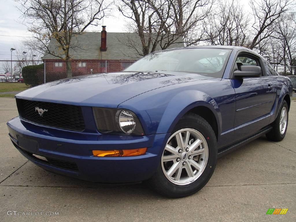 2008 Mustang V6 Deluxe Coupe - Vista Blue Metallic / Light Graphite photo #1