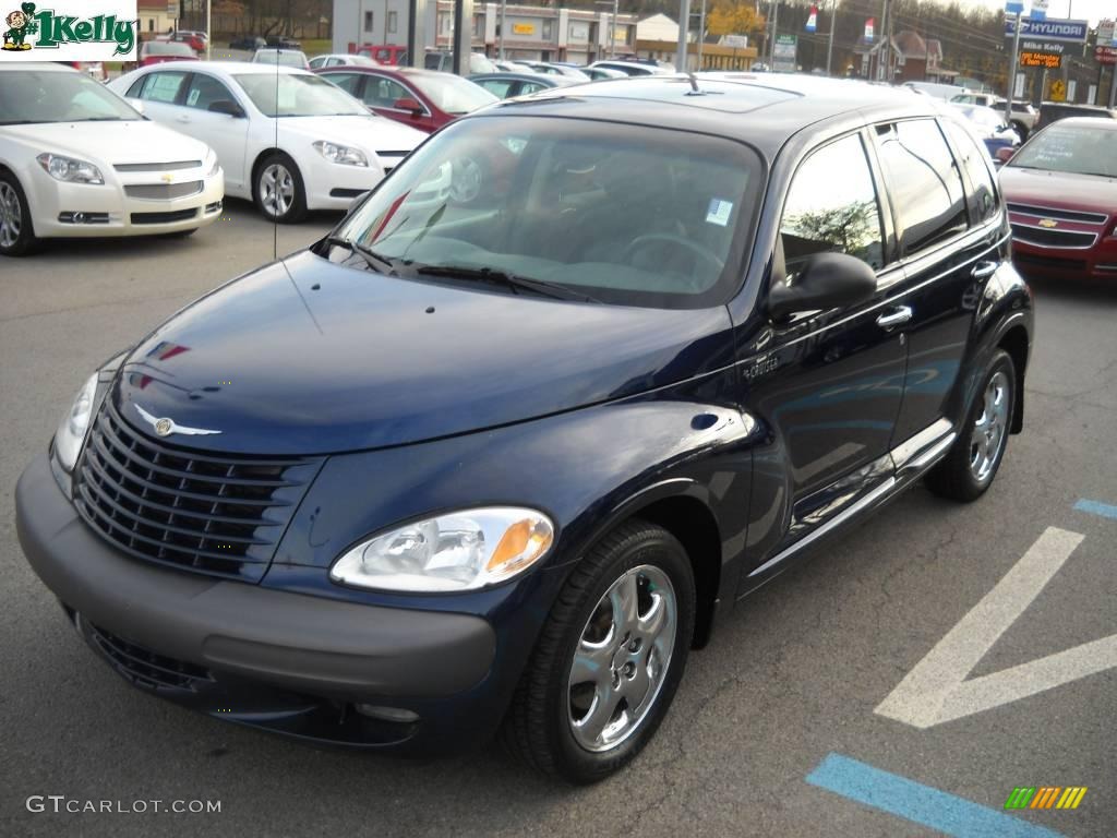 2001 PT Cruiser Limited - Patriot Blue Pearl / Taupe/Pearl Beige photo #15