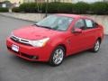 2008 Vermillion Red Ford Focus SE Sedan  photo #2