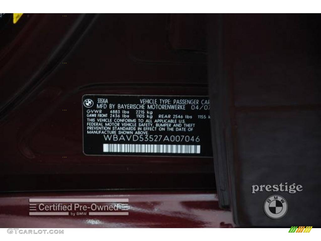 2007 3 Series 335xi Sedan - Barbera Red Metallic / Beige photo #10