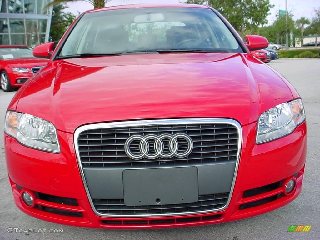 2006 A4 2.0T Sedan - Brilliant Red / Ebony photo #8