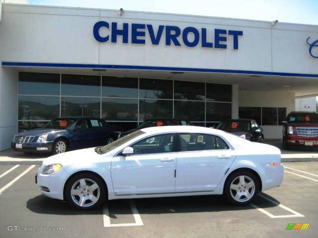 2009 Malibu LT Sedan - Summit White / Cocoa/Cashmere photo #1