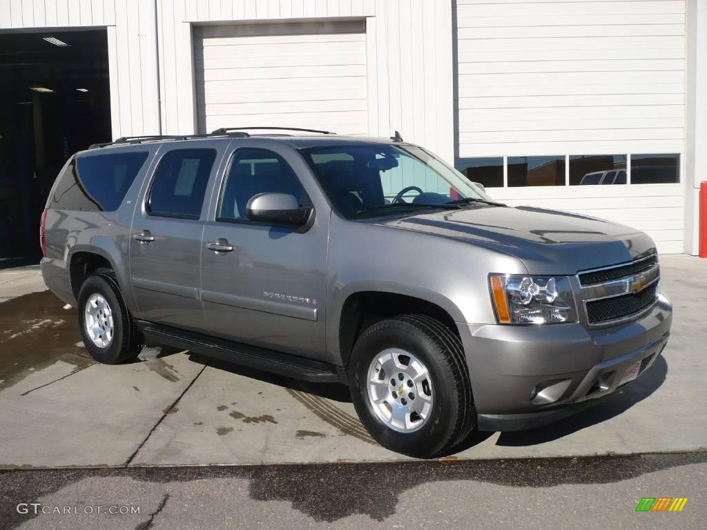 2009 Suburban LT 4x4 - Greystone Metallic / Ebony photo #1