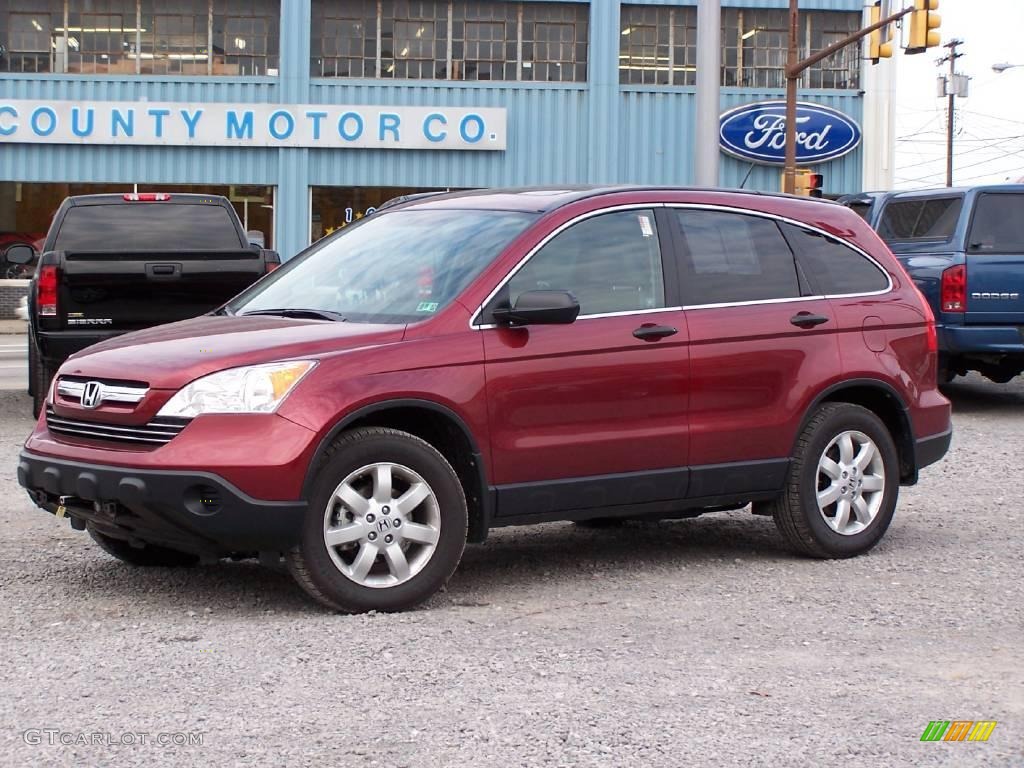 2007 CR-V EX 4WD - Tango Red Pearl / Gray photo #1